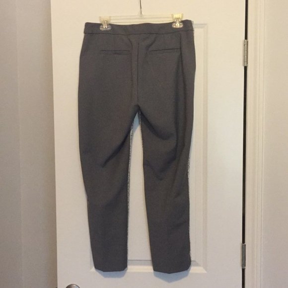 Anthropologie Elevenses Gray Pants 8 with lace - Picture 7 of 8